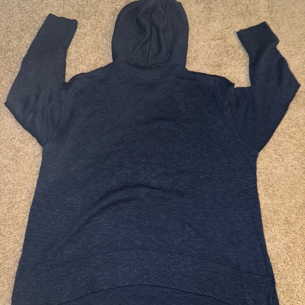 Cozy Dark Blue Women's Hoodie - Picture 5 of 5